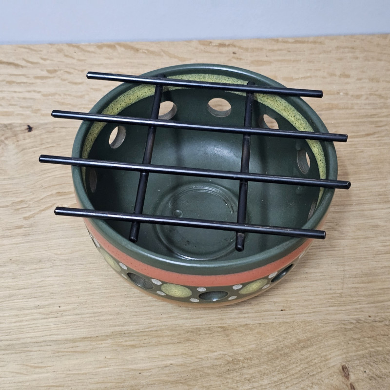 KMK Kupfermühle Keramik Stövchen „Lima“ · 7 cm · 12,7 cm · grün-braun