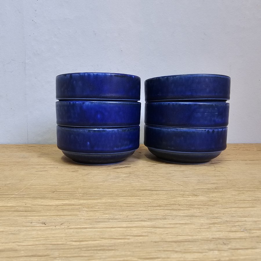 Set of 6 Langenthal Suisse Ocean Blue Dessert Bowls – 1970s Swiss Design - Kopie