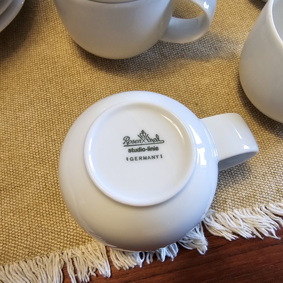 Kaffeeservice Rosenthal Suomi weiß  für 12 Personen , Design Timo Sarpaneva 70er Jahre