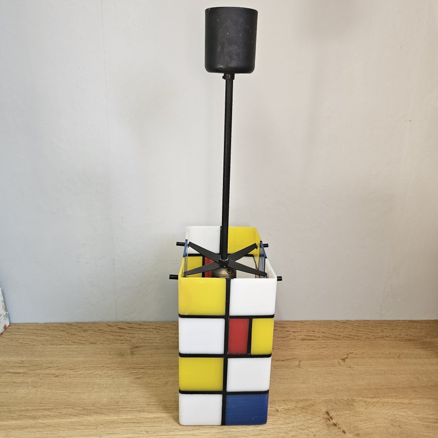 Postmodern Pendant Lamp in Piet Mondrian Style – Memphis Era, 1980s