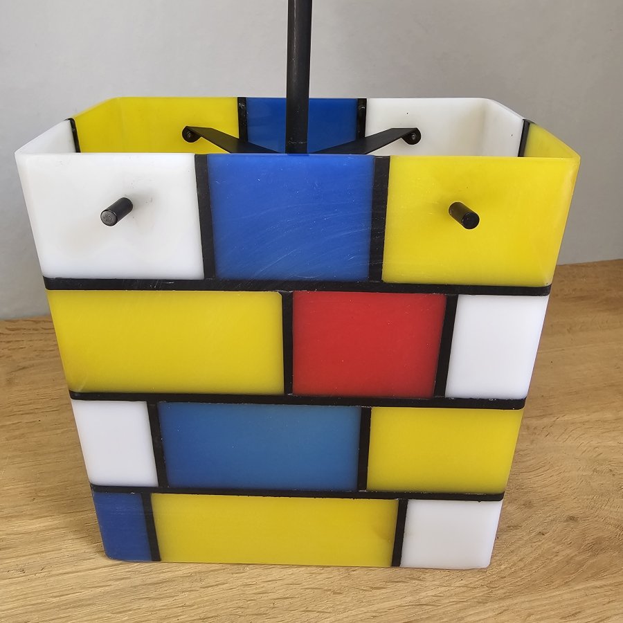Postmodern Pendant Lamp in Piet Mondrian Style – Memphis Era, 1980s