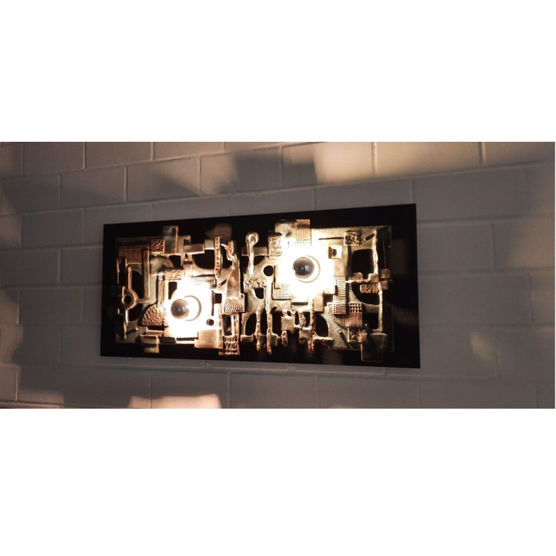 Große Brakelmann & Becker Wandlampe, Schiefer & Keramik, Brutalismus, 1970er Jahre -