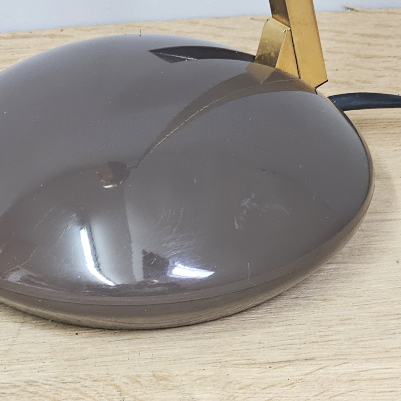 Eichhoff 3371 Table Lamp Telescopic Ball Head Brown Gold – 1970s Vintage