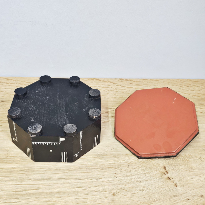 Art-Déco Holzschatulle – achteckig  um 1920/30