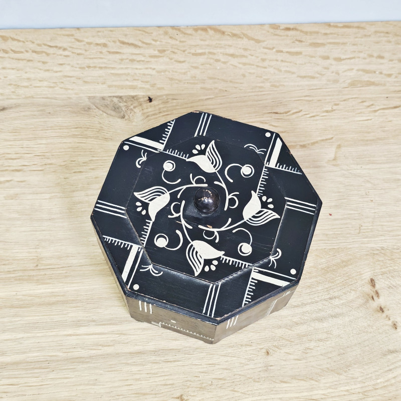 Art-Déco Holzschatulle – achteckig  um 1920/30