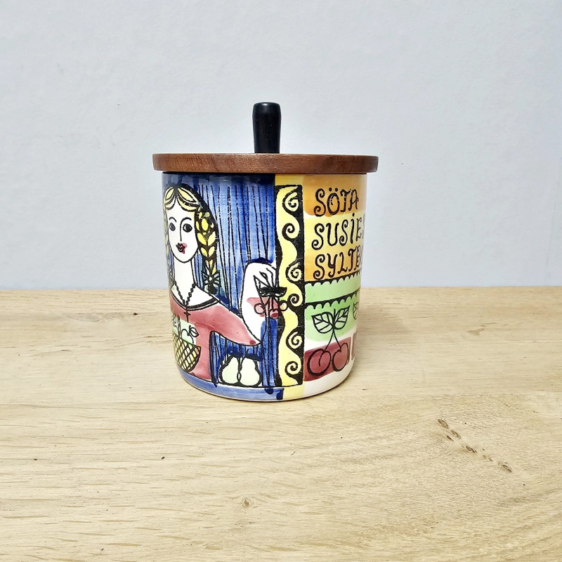 Jie Gantofta Söta Susies Syltbod – Marmeladendose 60er Jahre, Design Anita Nylund