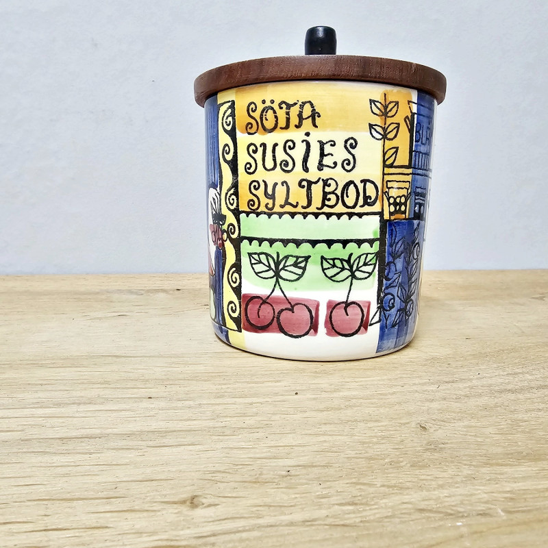 Jie Gantofta Söta Susies Syltbod – Marmeladendose 60er Jahre, Design Anita Nylund