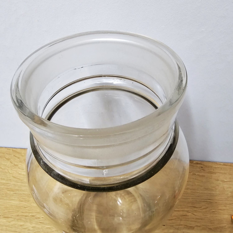 Antikes Bonbonglas mit eingeschliffenem Deckel – ca. 35 cm, 1920/40er