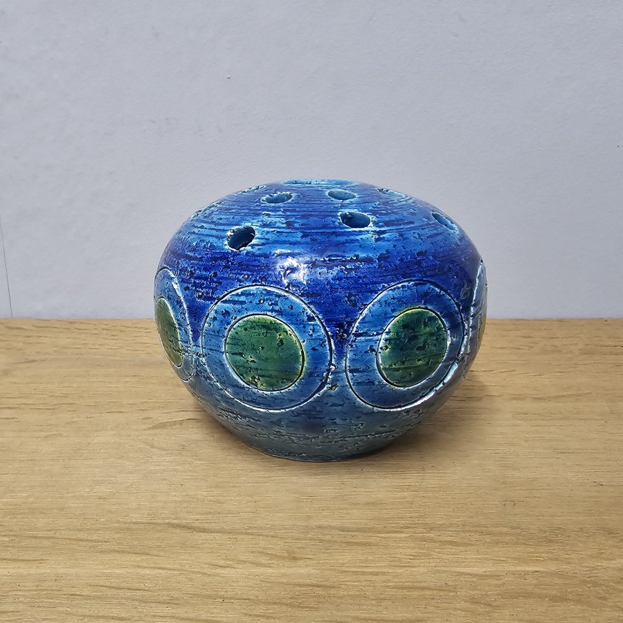 Bitossi Aldo Londi Flower Frog Ikano Pottery Vase Italy 1960s