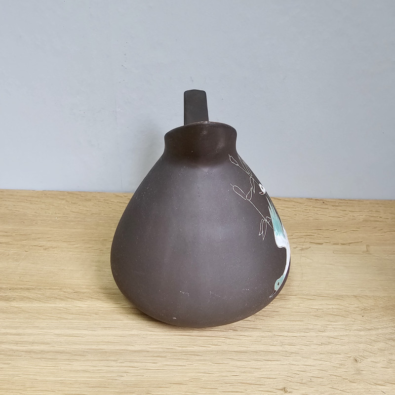 Marei vase 48-19, 1950s, pitcher shape, sgraffito ,flying ducks