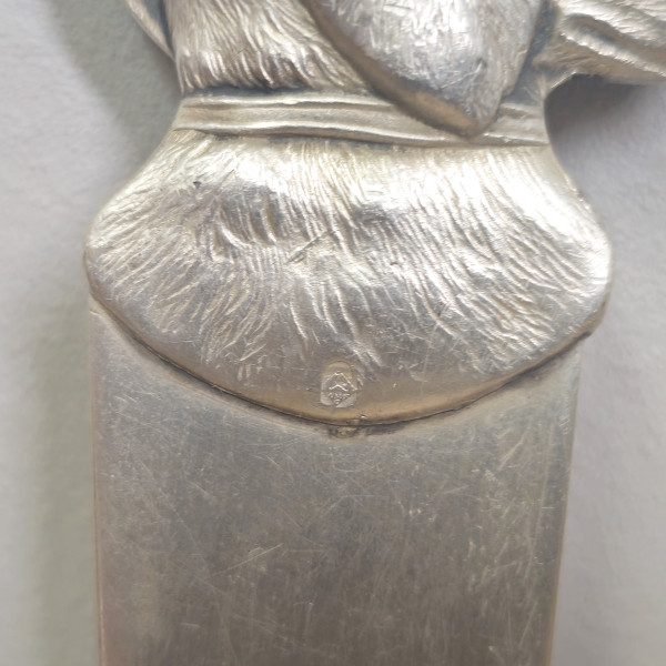 Letter Opener with Dog’s Head – WMF, c. 1920, with Ostrich Mark