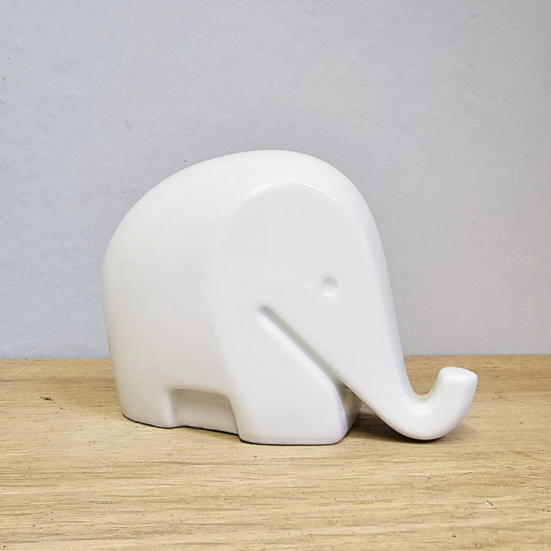 Drumbo Elefant Spardose aus Porzellan – Hoechst, Bernd Diefenbach 1972