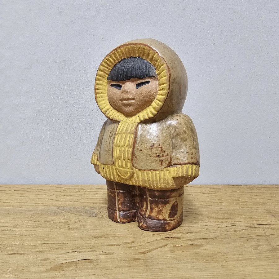 Gustavsberg Ceramic Figurine Inuit 1974 Lisa Larsson UNICEF Children of the World