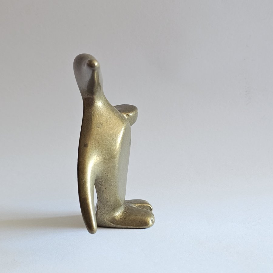 Walter Bosse Pinguin aus Messing – Vintage Tierfigur, 7 cm