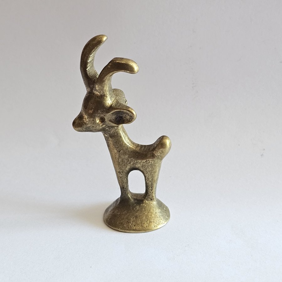 Walter Bosse Gemse – Messingfigur / Gluttöter, 6,5 cm