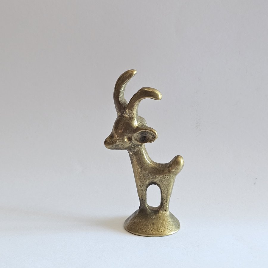 Walter Bosse Gemse – Messingfigur / Gluttöter, 6,5 cm