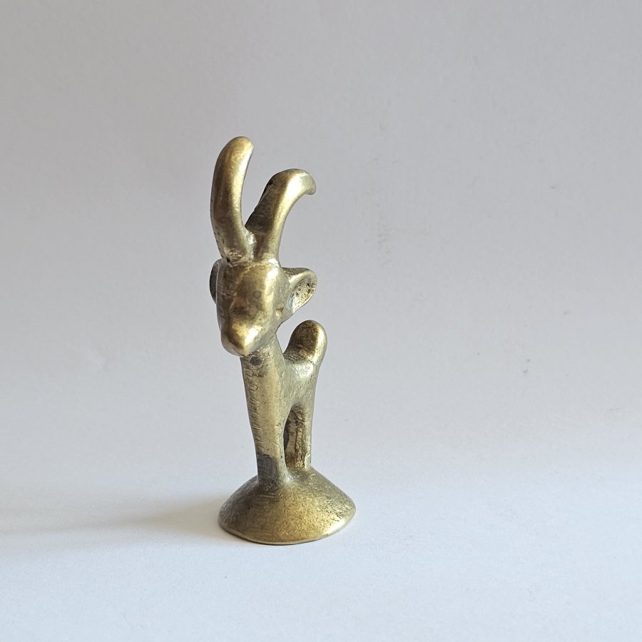 Walter Bosse Gemse – Messingfigur / Gluttöter, 6,5 cm