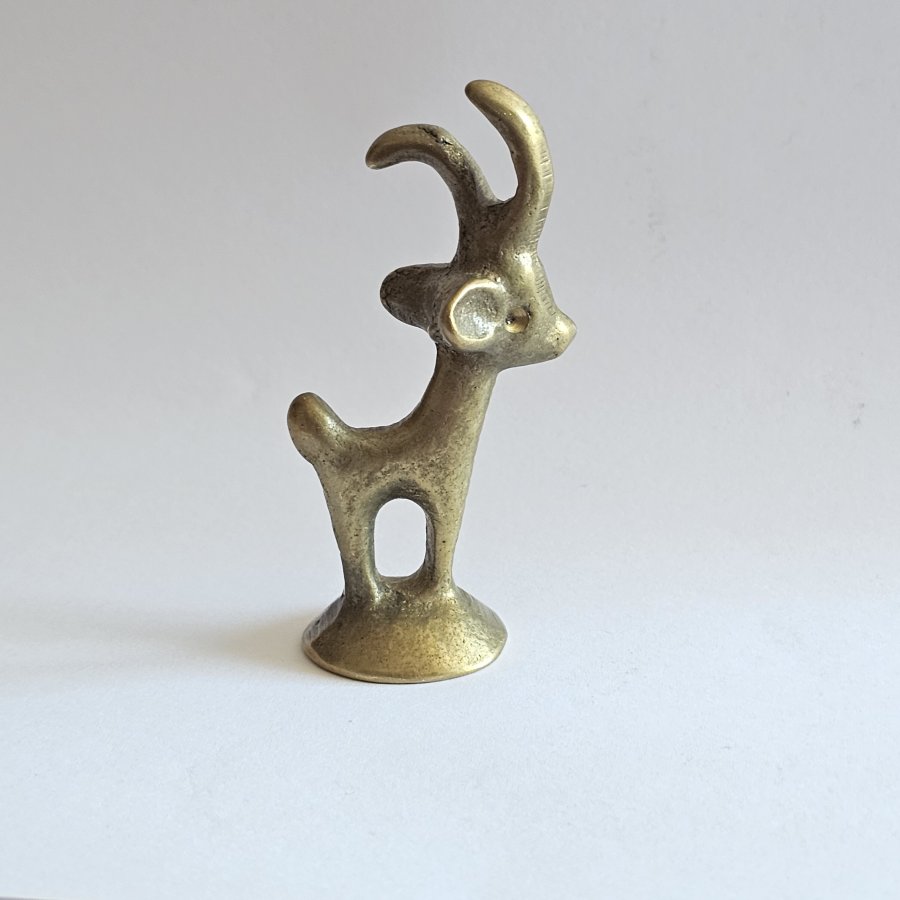Walter Bosse Gemse – Messingfigur / Gluttöter, 6,5 cm