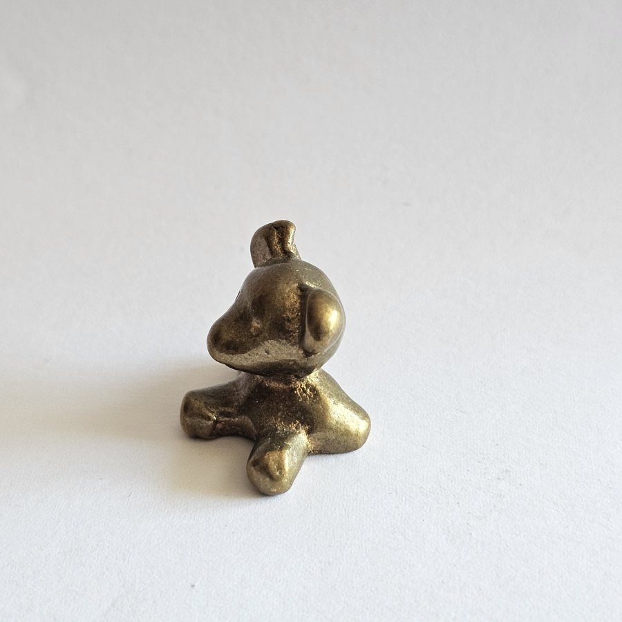 Walter Bosse Bär / Teddy – Messingminiatur, 1,6 cm