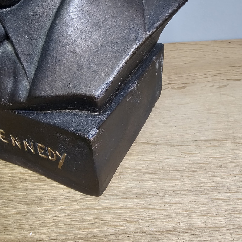 Vintage Gipsbüste John F. Kennedy, ca. 1960er Jahre, 32 cm