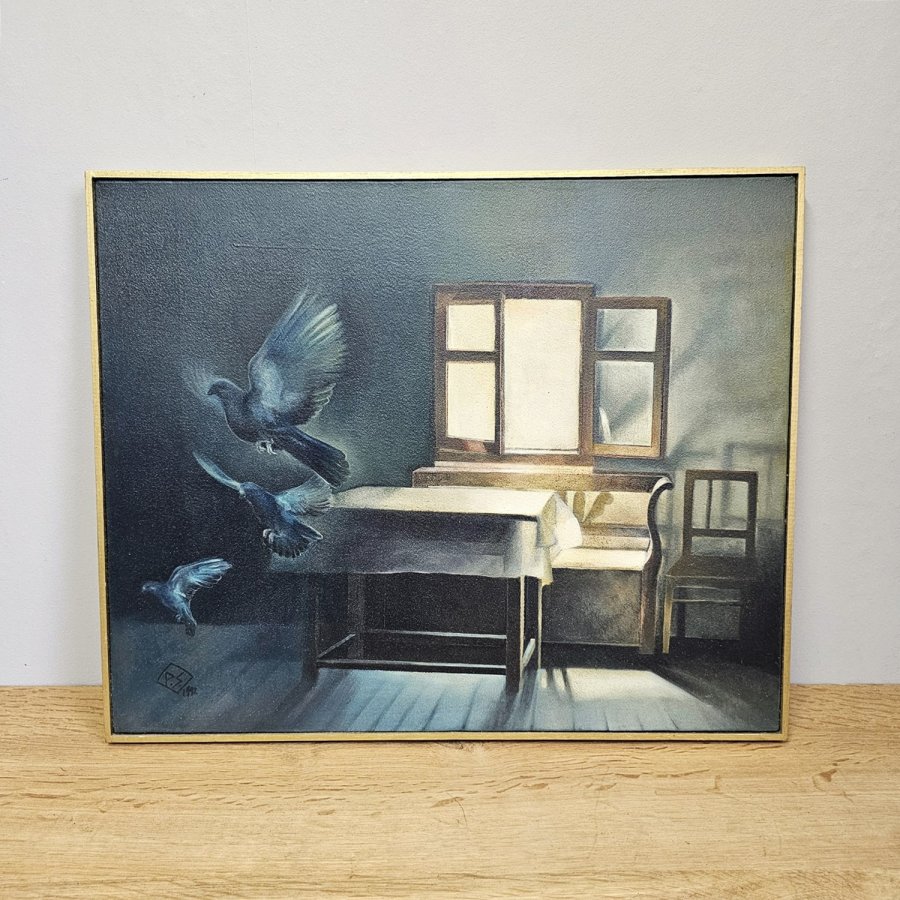 Petronella Sirbu „Die Vögel“ – Öl auf Leinwand, 1992 – kanadische Künstlerin