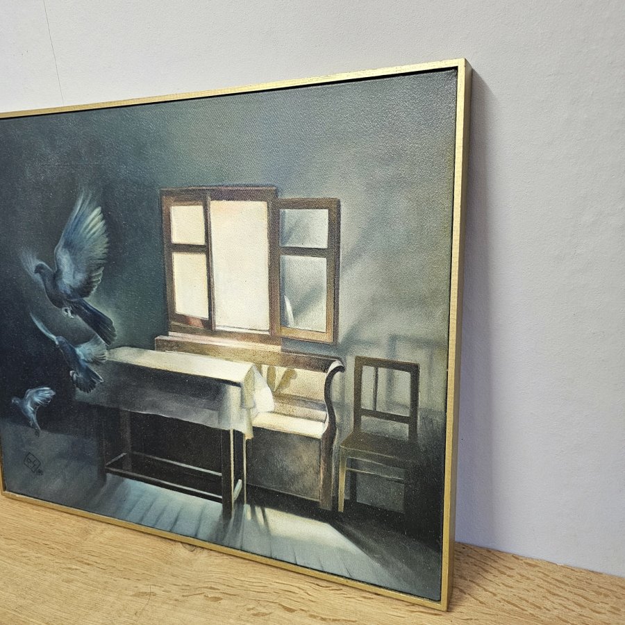 Petronella Sirbu „Die Vögel“ – Öl auf Leinwand, 1992 – kanadische Künstlerin