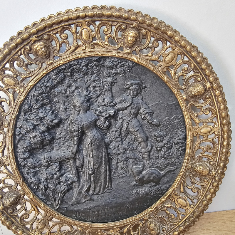 Relief  Plate “Trumpeter of Säckingen – The Surprise