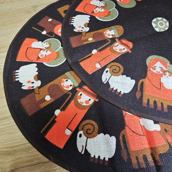Södahl rundes Deckchen Set Bethlehem 70er