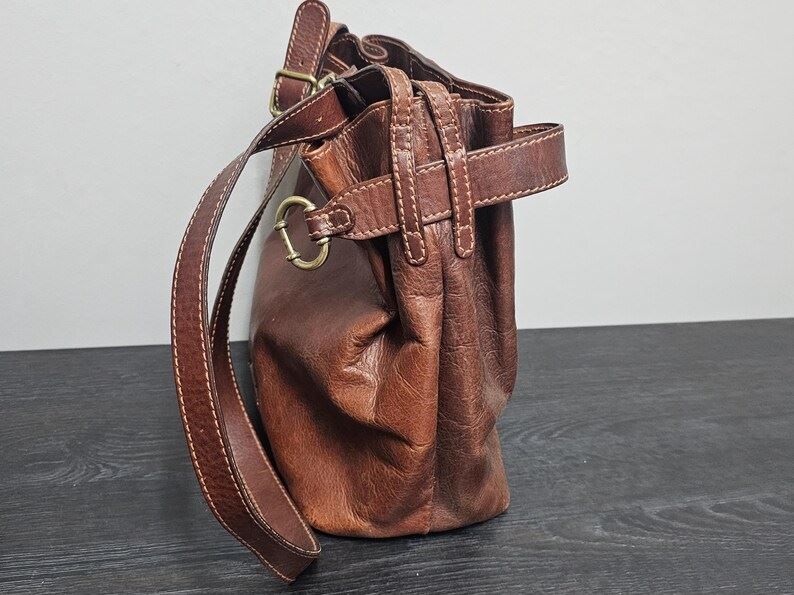 The Bridge Vintage Leather Bag | Italian Luxury Bucket Bag in Boho