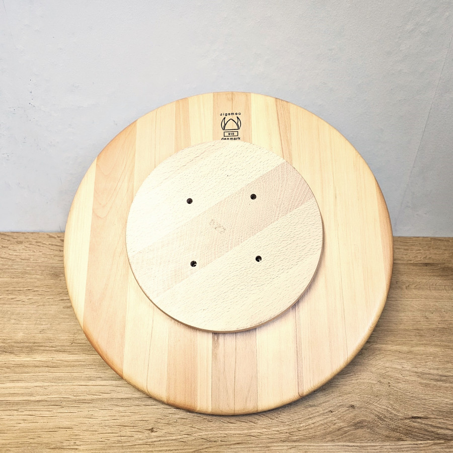 Digsmed Käseplatte / Drehteller mit Griff – Teak, 1970er, Dänemark