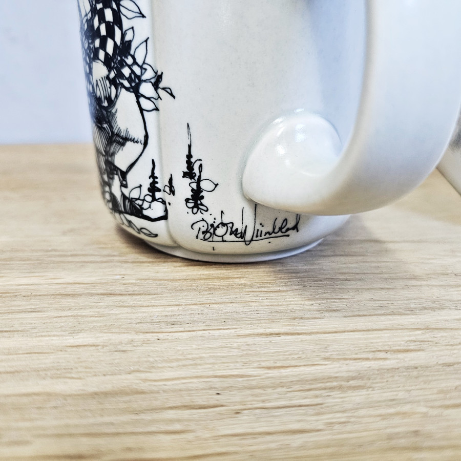 Rosenthal Bierkrug Till Eulenspiegel im Dorf– Björn Wiinblad 1975 – Originalkarton
