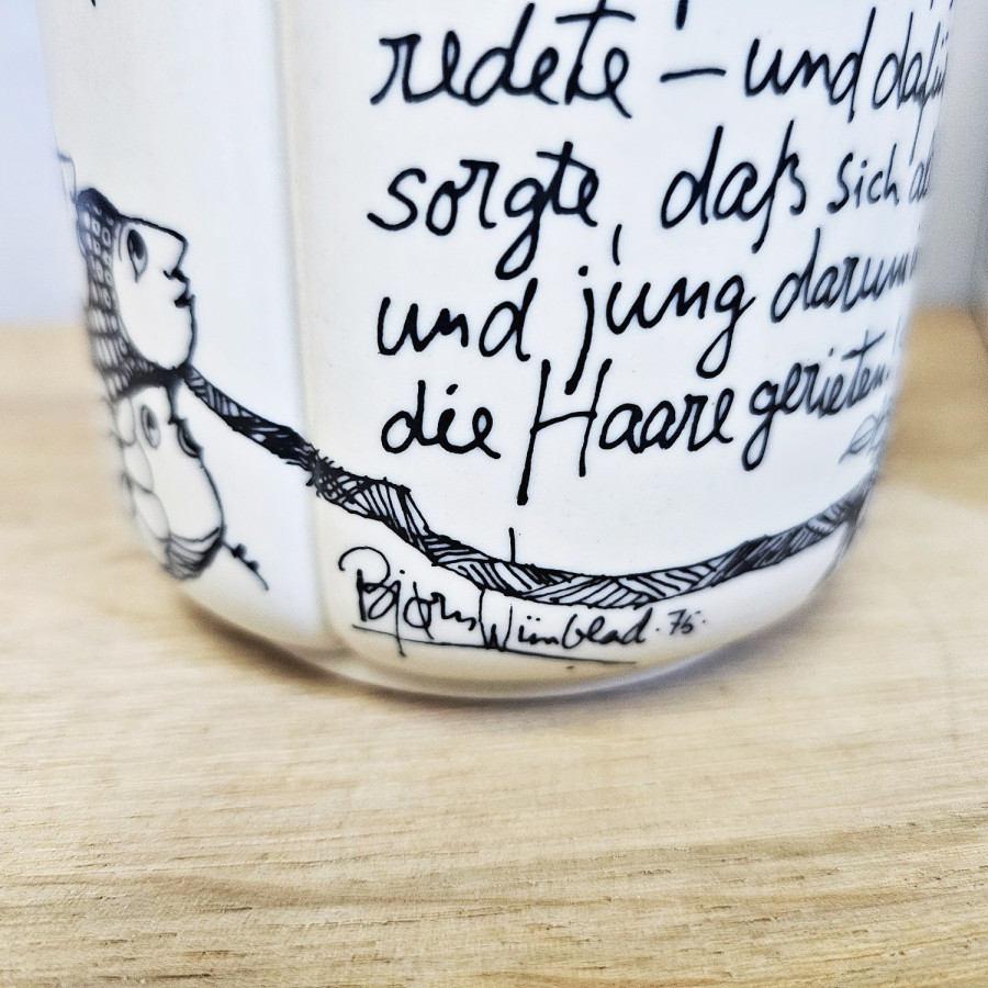 Rosenthal Bierkrug Till Eulenspiegel – Seiltänzer – Björn Wiinblad 1975 – Originalkarton