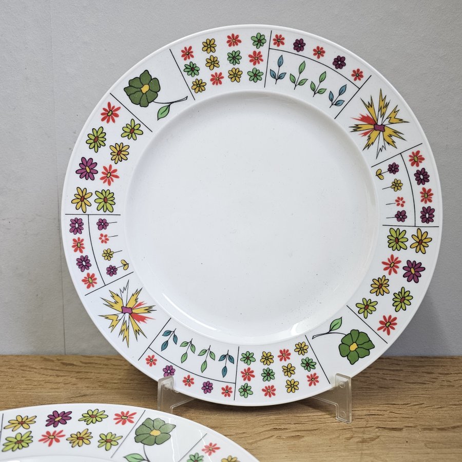 Rosenthal „Berliner Frühling“ – 2 Speiseteller – Design Emilio Pucci – 60er/70er