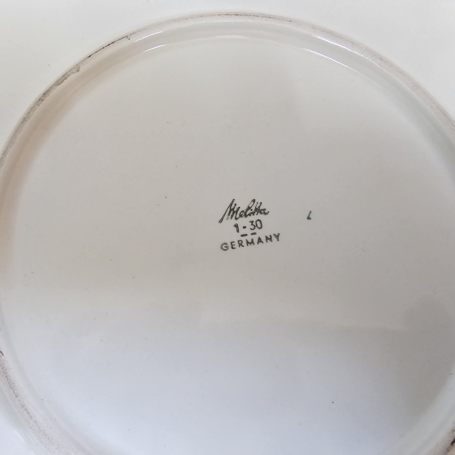 Melitta Stockholm Kuchen- / Tortenplatte – Kobaltblüte – 70er Jahre – ca. 30 cm