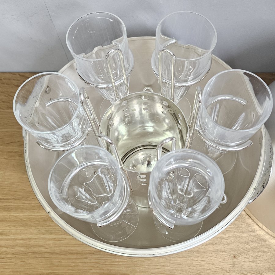 Guido Galbiati Milano Space-Age-Barset / Egg Ice Bucket Modell 0413 – Italien 1960er/70er
