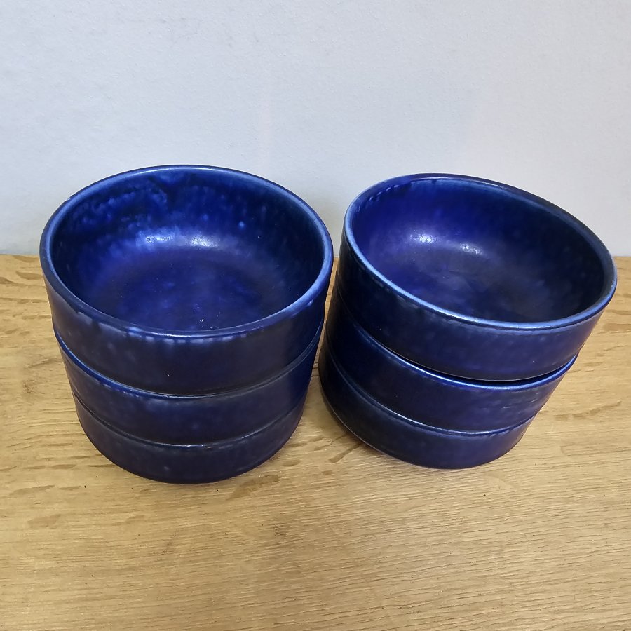 Set of 6 Langenthal Suisse Ocean Blue Dessert Bowls – 1970s Swiss Design - Kopie
