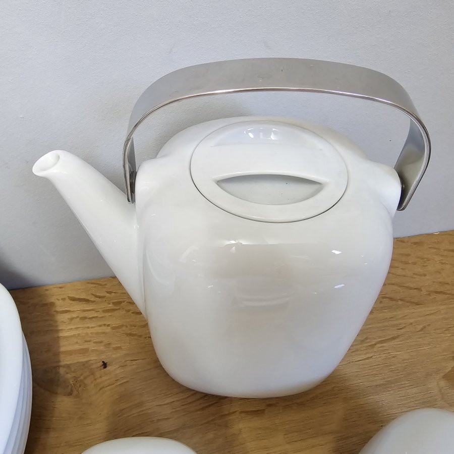 Kaffeeservice Rosenthal Suomi weiß  für 6 Personen , Design Timo Sarpaneva 70er Jahre