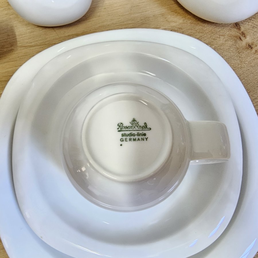 Kaffeeservice Rosenthal Suomi weiß  für 6 Personen , Design Timo Sarpaneva 70er Jahre