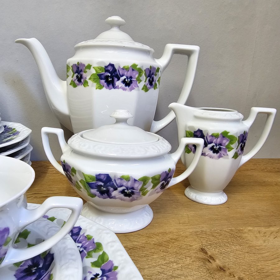 Rosenthal Maria Classic Rose Kaffeeservice Stiefmütterchen 21-tlg. für 6 Personen