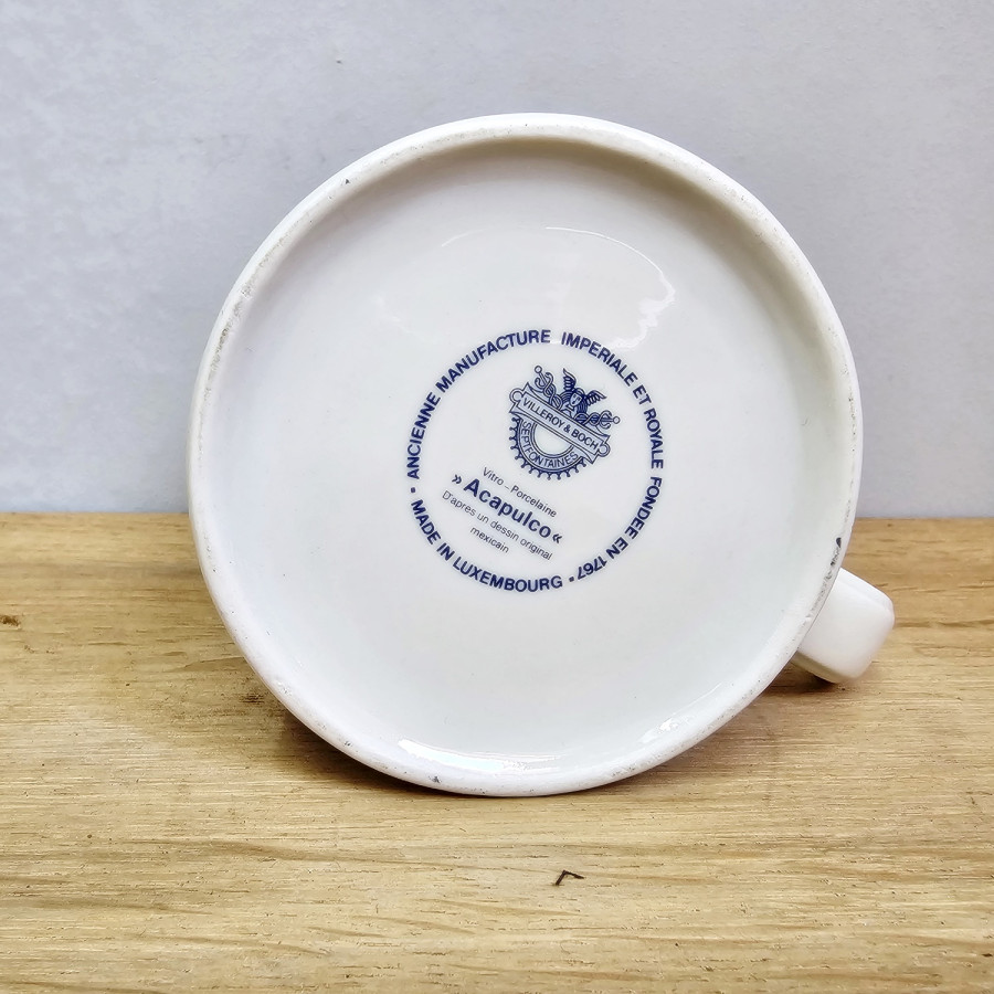 Villeroy & Boch Acapulco Bierkrug mit Zinndeckel – 1970er