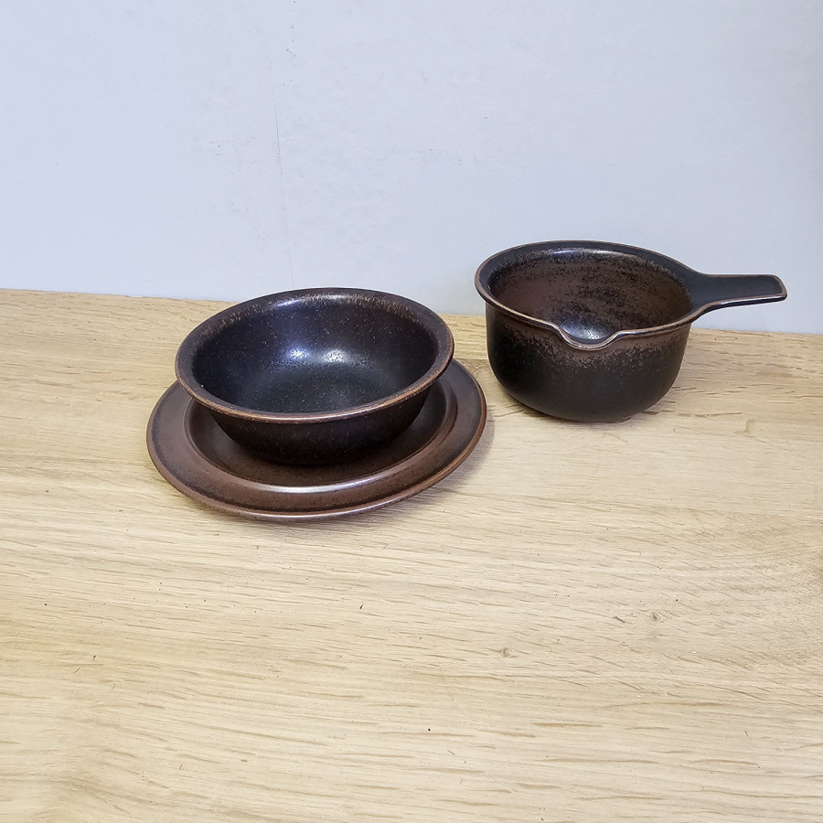 Arabia Finland Ruska – 3-piece breakfast set by Ulla Procopé, 1960s/70s