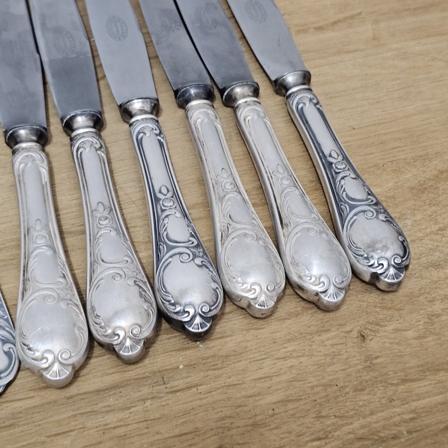 Antikes HALISO Solingen Tafelbesteck – Jugendstil Art Déco, 100er Silberauflage