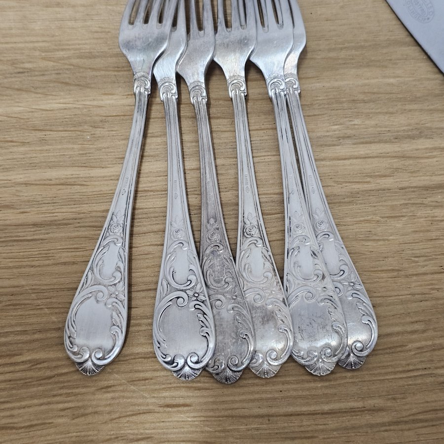 Antikes HALISO Solingen Vorspeisenbesteck – Jugendstil Art Déco, 100er Silberauflage