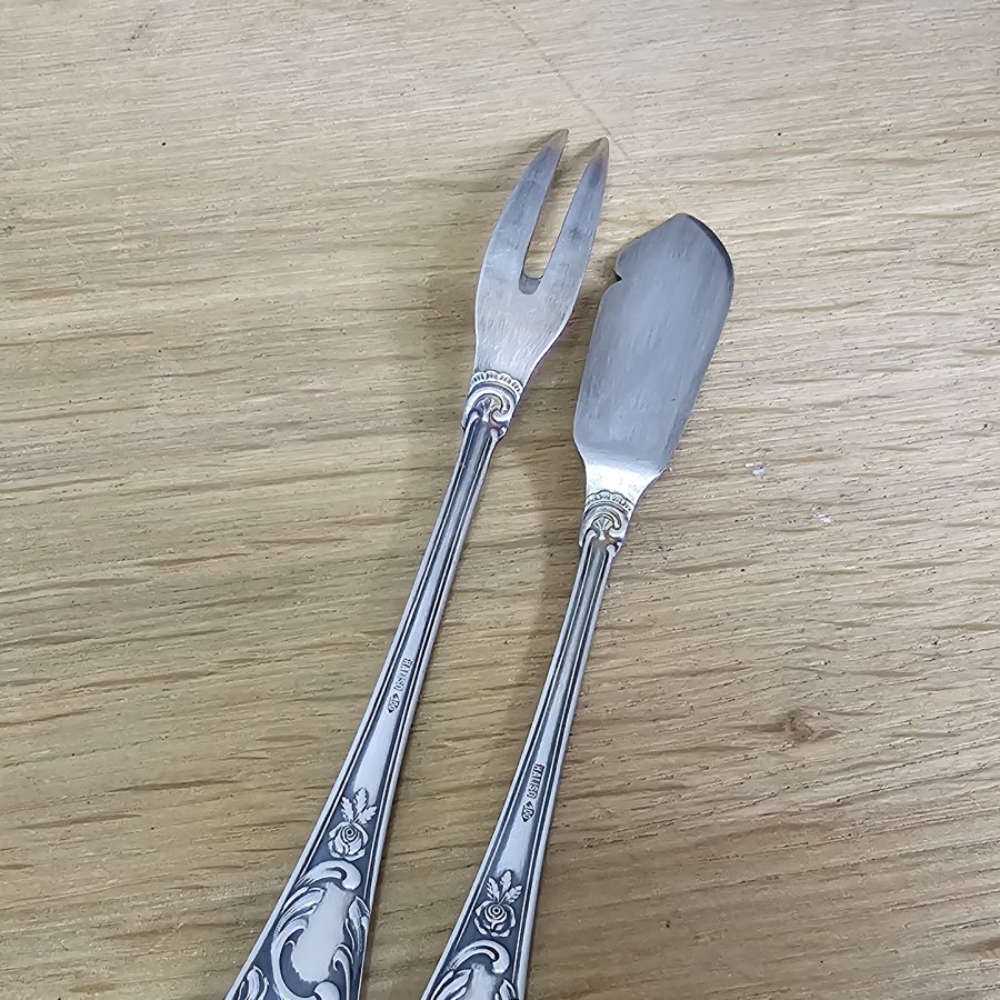 HALISO Solingen Servierset mit Serviermesser und Vorlegegabel – versilbert 100