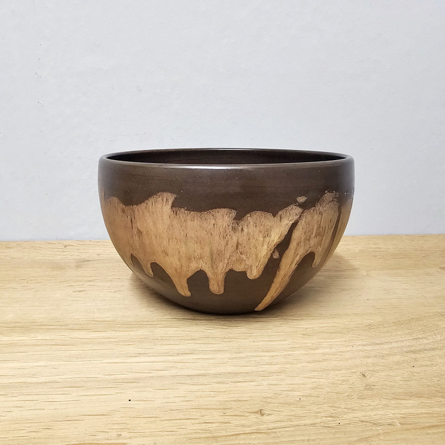 Judi Kunst Denmark · Ceramic Bowl with Drip Glaze · 1970s