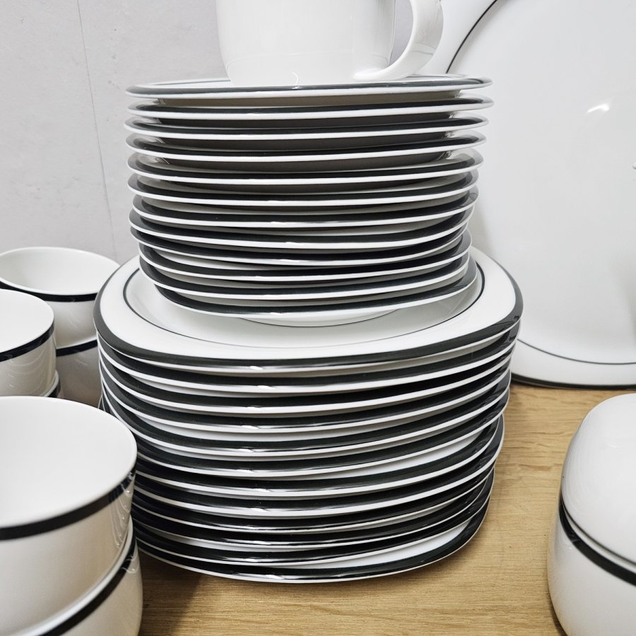 Kaffeeservice Rosenthal Suomi anthrazit  für 12 Personen , Design Timo Sarpaneva 70er Jahre