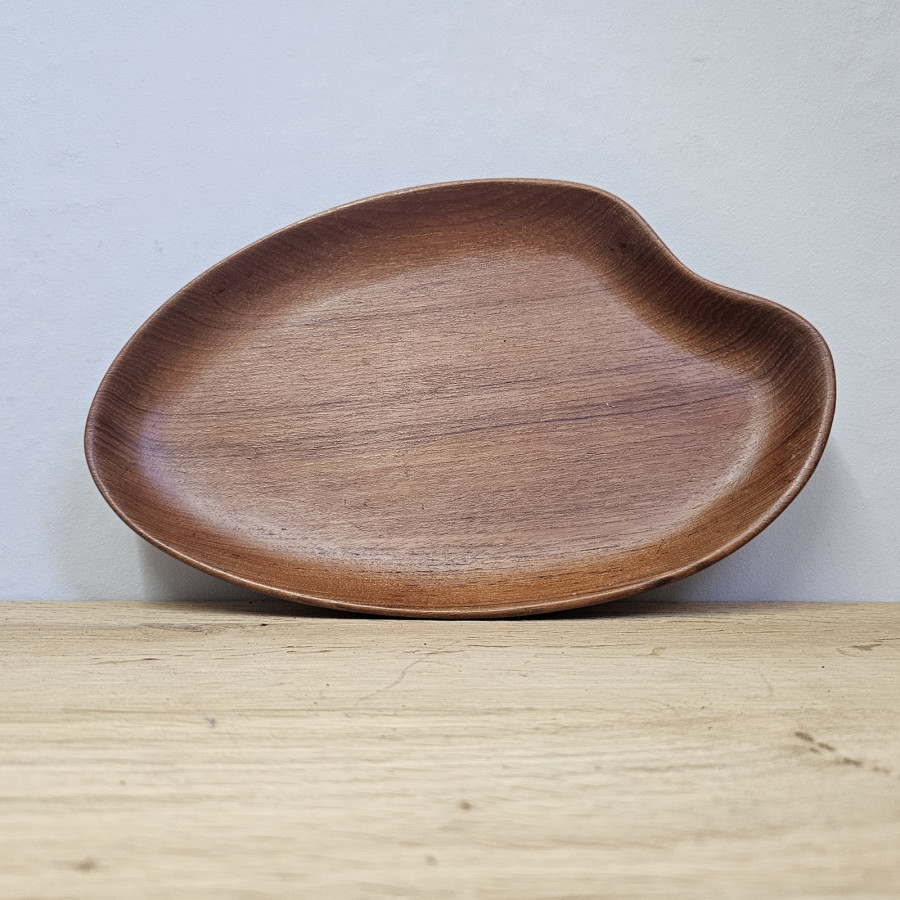 Teakholzschale, nierenförmig, 1950er/60er, Midcentury, dänisches Design
