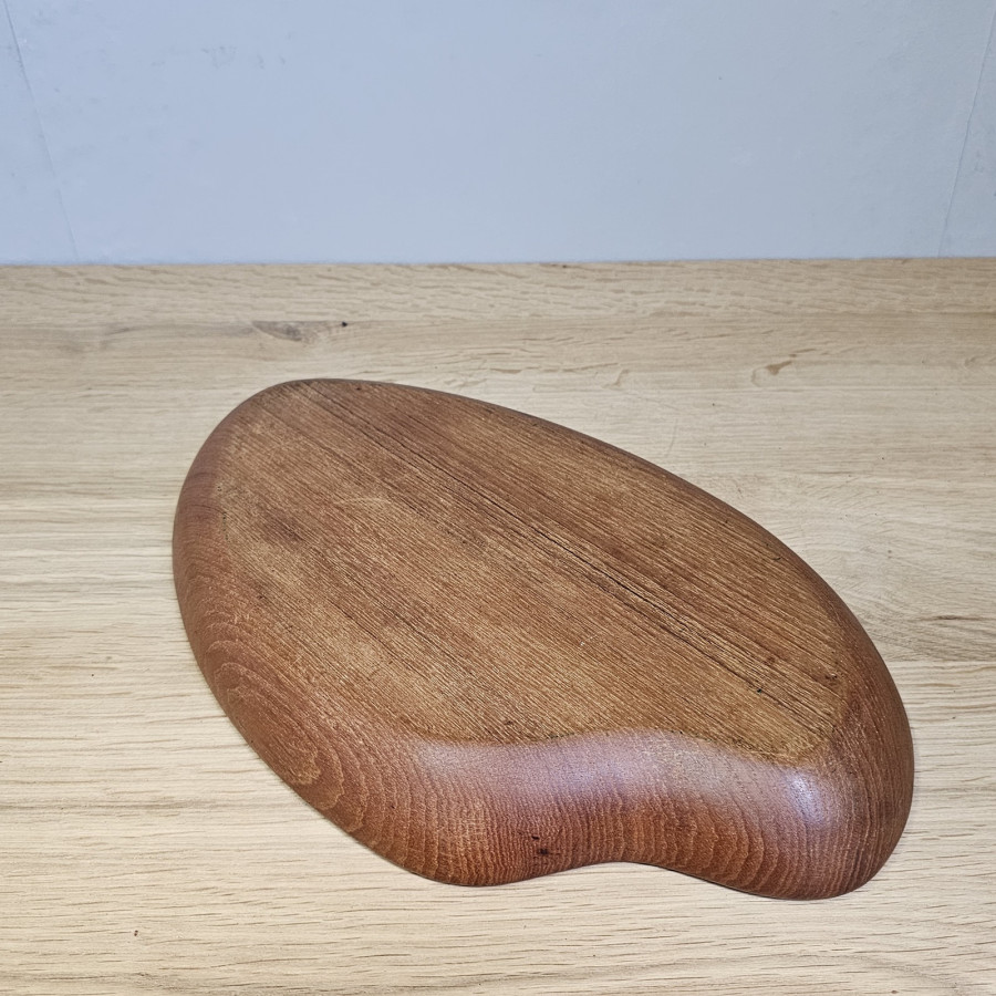 Teakholzschale, nierenförmig, 1950er/60er, Midcentury, dänisches Design
