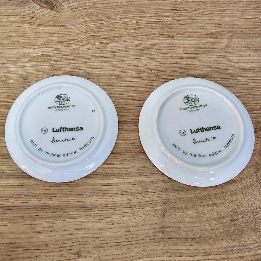 Lufthansa Untersetzer Arthur Secunda 1988