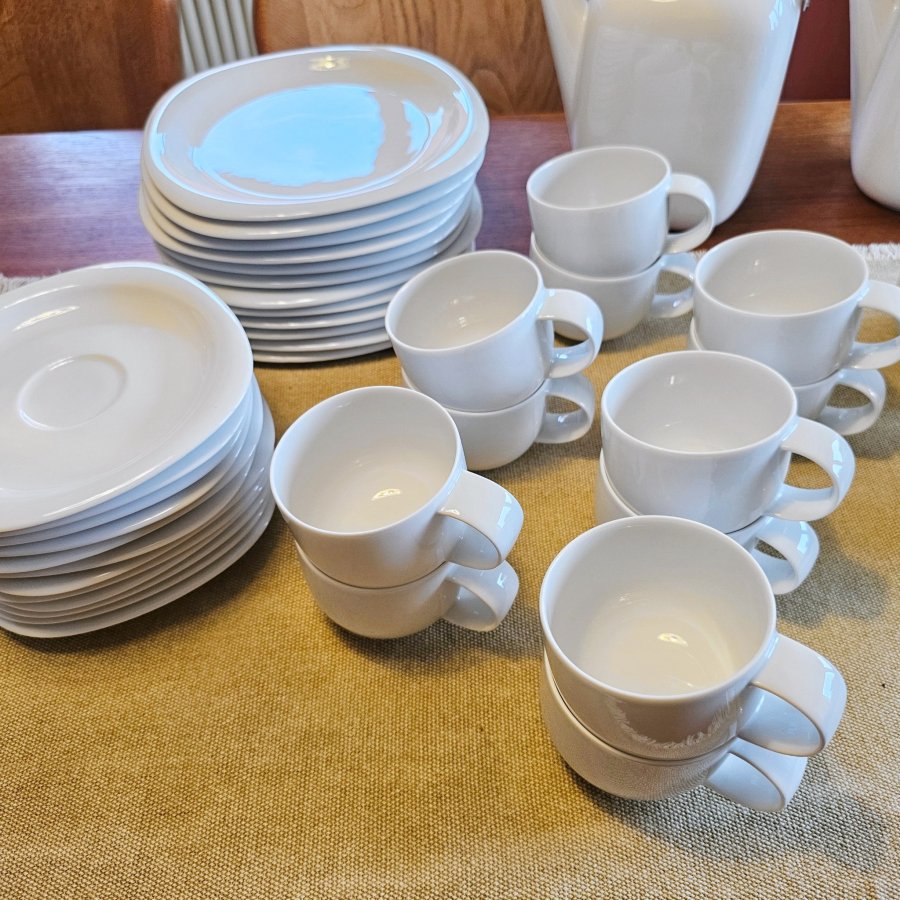 Kaffeeservice Rosenthal Suomi weiß  für 12 Personen , Design Timo Sarpaneva 70er Jahre